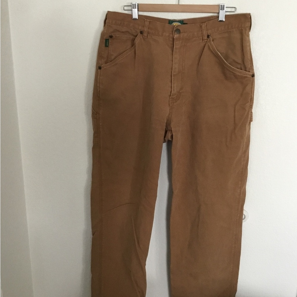 Cabela’s tan/brown duck canvas work trousers size 36/34